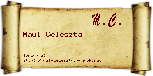 Maul Celeszta névjegykártya